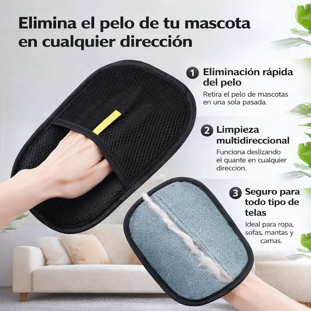 Guante elimina pelo mascotas
